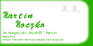 martin moczko business card